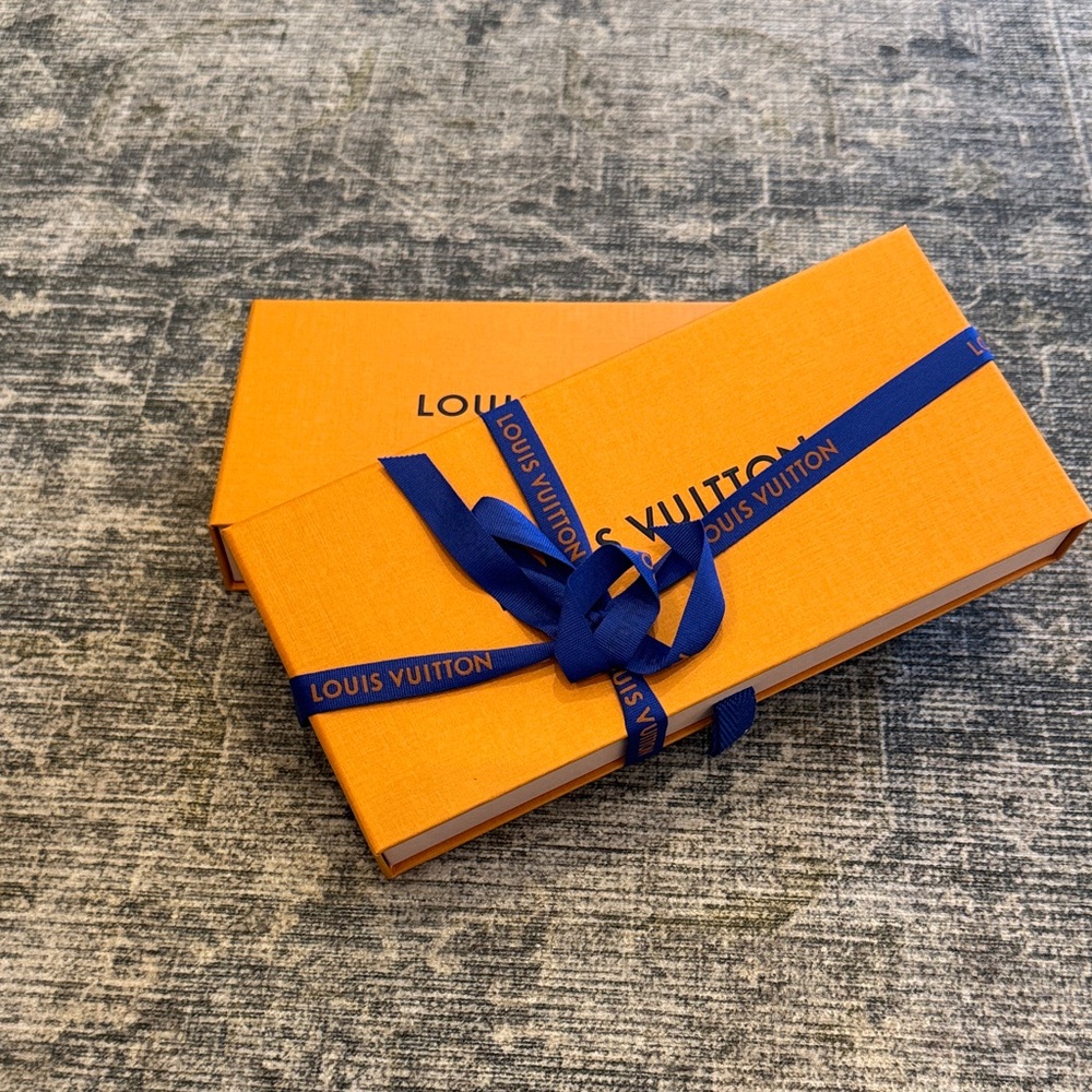 Louis Vuitton Orange Gift Boxes with Blue Ribbon